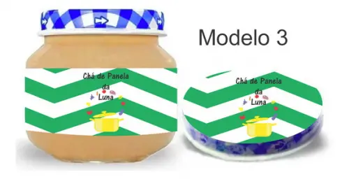 Rótulo Papinha + Adesivo Tampa -chá de Cozinha/panela