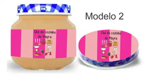 Rótulo Papinha + Adesivo Tampa -chá de Cozinha/panela