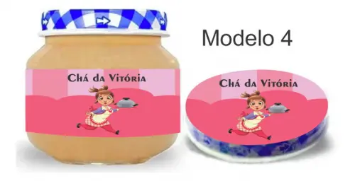 Rótulo Papinha + Adesivo Tampa -chá de Cozinha/panela