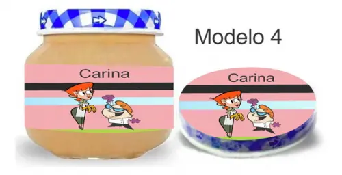 Rótulo Papinha + Adesivo Tampa -dexter