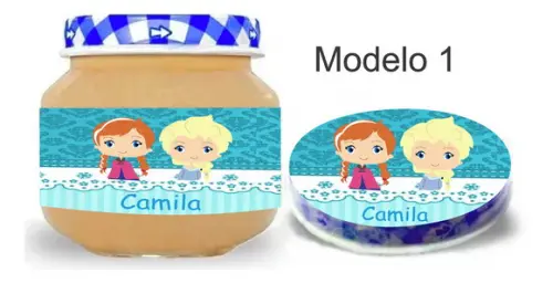 Rótulo Papinha + Adesivo Tampa -frozen