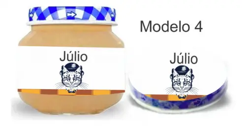 Rótulo Papinha + Adesivo Tampa -gatinho