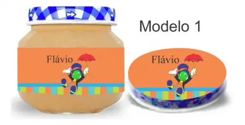 Rótulo Papinha + Adesivo Tampa -grilo Falante