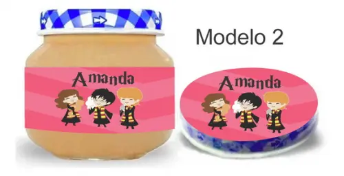 Rótulo Papinha + Adesivo Tampa -harry Potter-modelo 1