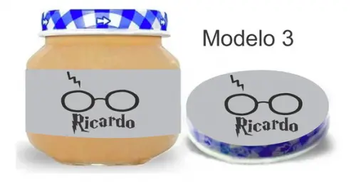 Rótulo Papinha + Adesivo Tampa -harry Potter-modelo 1