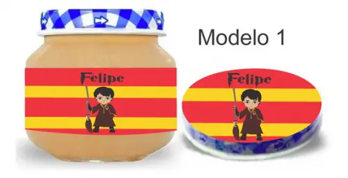Rótulo Papinha + Adesivo Tampa -harry Potter-modelo 1