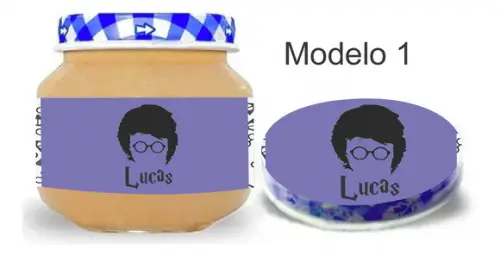 Rótulo Papinha + Adesivo Tampa -harry Potter-modelo 2