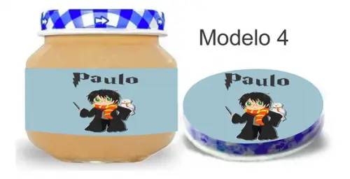 Rótulo Papinha + Adesivo Tampa -harry Potter-modelo 1
