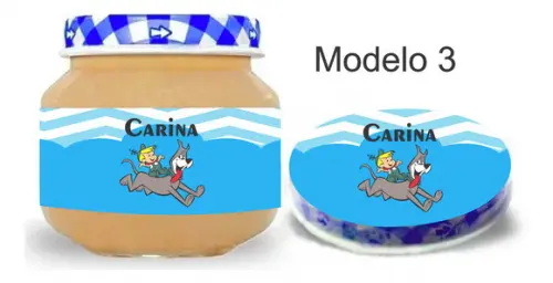 Rótulo Papinha + Adesivo Tampa -jetsons
