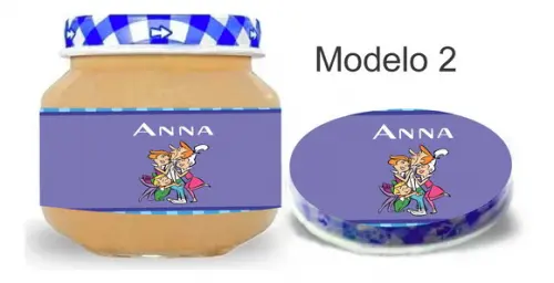 Rótulo Papinha + Adesivo Tampa -jetsons