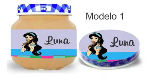 Rótulo Papinha + Adesivo Tampa -jasmine