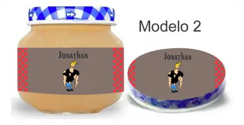 Rótulo Papinha + Adesivo Tampa -johnny Bravo
