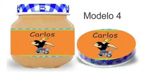 Rótulo Papinha + Adesivo Tampa -johnny Bravo