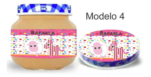 Rótulo Papinha + Adesivo Tampa -lalaloopsy