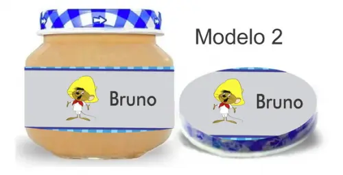 Rótulo Papinha + Adesivo Tampa -ligeirinho
