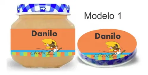 Rótulo Papinha + Adesivo Tampa -ligeirinho