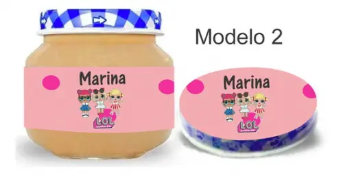 Rótulo Papinha + Adesivo Tampa -lol