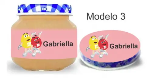 Rótulo Papinha + Adesivo Tampa -m&m