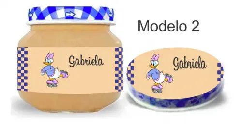 Rótulo Papinha + Adesivo Tampa -margarida