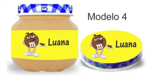 Rótulo Papinha + Adesivo Tampa -m&m