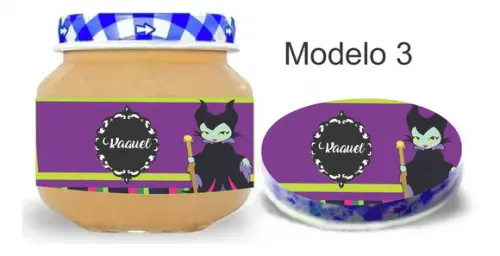 Rótulo Papinha + Adesivo Tampa -malevola