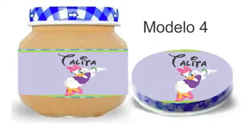 Rótulo Papinha + Adesivo Tampa -margarida