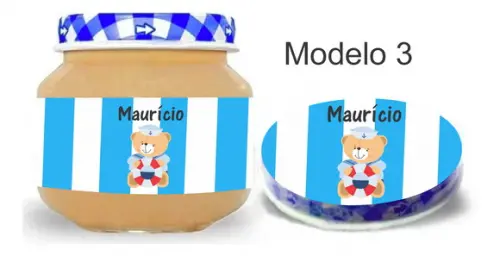 Rótulo Papinha + Adesivo Tampa -marinheiro