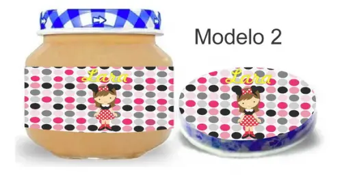 Rótulo Papinha + Adesivo Tampa -minnie