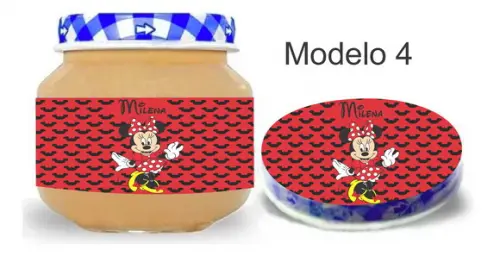Rótulo Papinha + Adesivo Tampa -minnie
