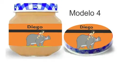 Rótulo Papinha + Adesivo Tampa -mogli
