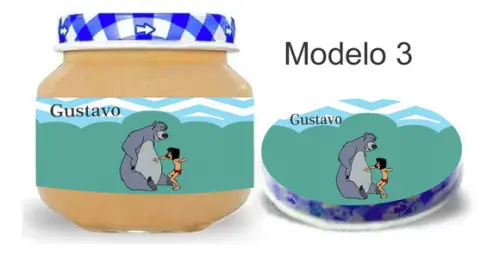 Rótulo Papinha + Adesivo Tampa -mogli