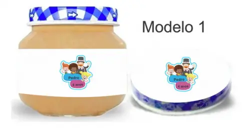 Rótulo Papinha + Adesivo Tampa -mundo Bita
