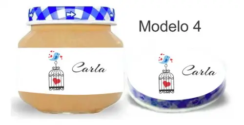 Rótulo Papinha + Adesivo Tampa -pássaros