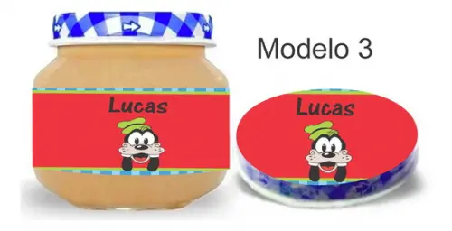 Rótulo Papinha + Adesivo Tampa -pateta