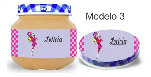 Rótulo Papinha + Adesivo Tampa -penelope Charmosa