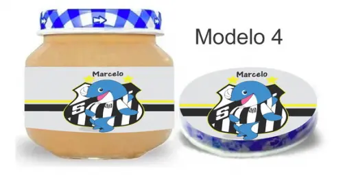 Rótulo Papinha + Adesivo Tampa -peixe
