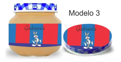 Rótulo Papinha + Adesivo Tampa -pernalonga