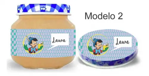 Rótulo Papinha + Adesivo Tampa -pinoquio