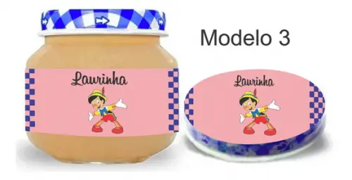 Rótulo Papinha + Adesivo Tampa -pinoquio