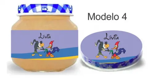 Rótulo Papinha + Adesivo Tampa -pica Pau