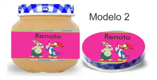 Rótulo Papinha + Adesivo Tampa -pica Pau