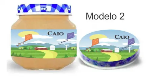 Rótulo Papinha + Adesivo Tampa -pipa e Catavento