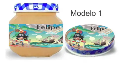 Rótulo Papinha + Adesivo Tampa -pirata