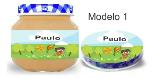 Rótulo Papinha + Adesivo Tampa -pipa e Catavento