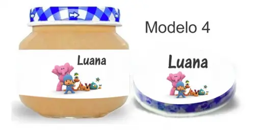 Rótulo Papinha + Adesivo Tampa -pocoyo