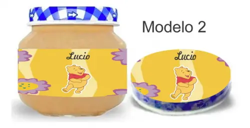 Rótulo Papinha + Adesivo Tampa -pooh