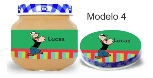 Rótulo Papinha + Adesivo Tampa -popai