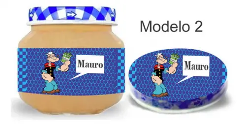 Rótulo Papinha + Adesivo Tampa -popai
