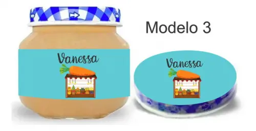 Rótulo Papinha + Adesivo Tampa -quitandinha