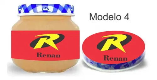 Rótulo Papinha + Adesivo Tampa -robin